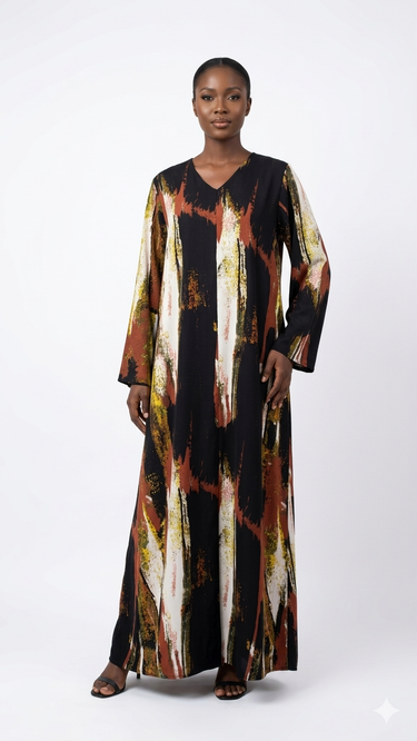Shifon abaya double layer