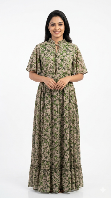Long dress shifon fabric