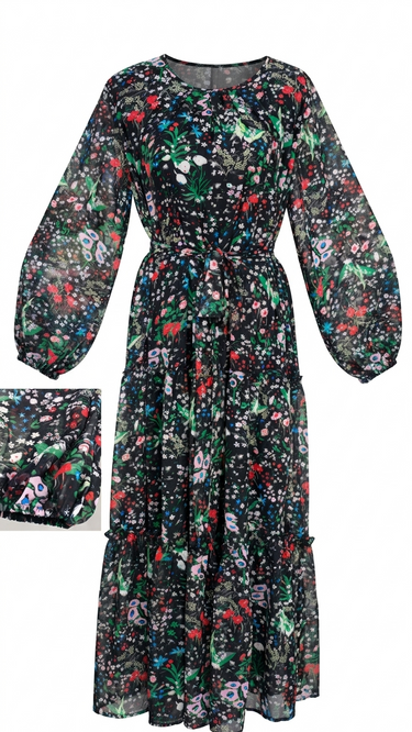 Long dress shifon fabric