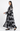 Printed chiffon double layer abaya