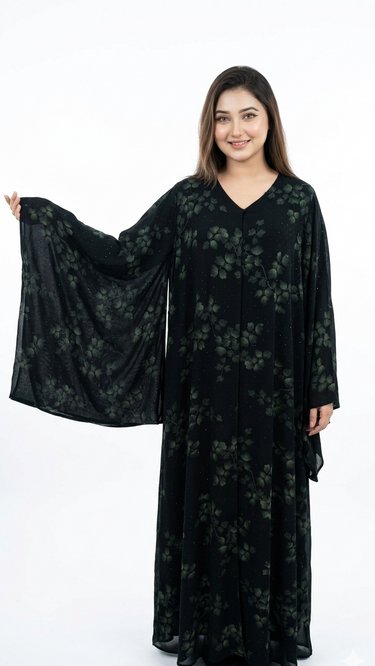 Shifon abaya double layer