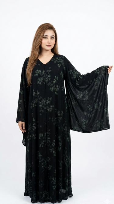 Shifon abaya double layer