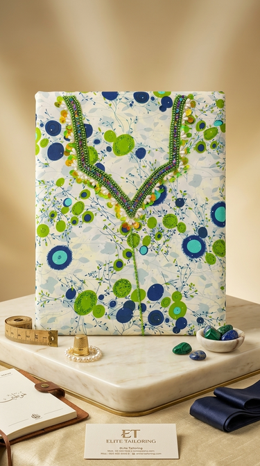 Signature Collection: Artisan Floral Mukhawar with Beadwork