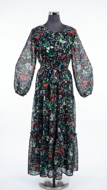 Long dress shifon fabric