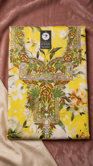 Unsthing mukawar Italian silk fabric