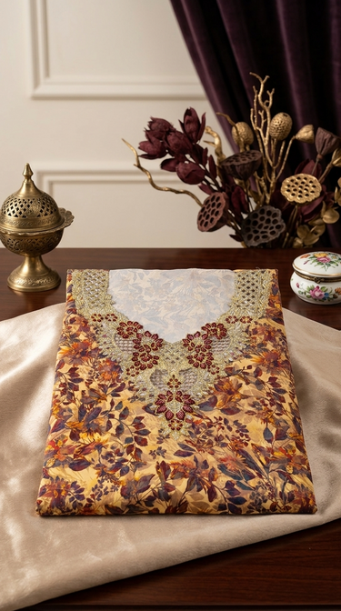 Italian silk fabric embroidery designs