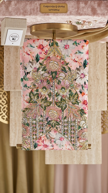 premium Mukhawar, showcasing a masterful blend of floral artistry and heavy, ornate embellishment.