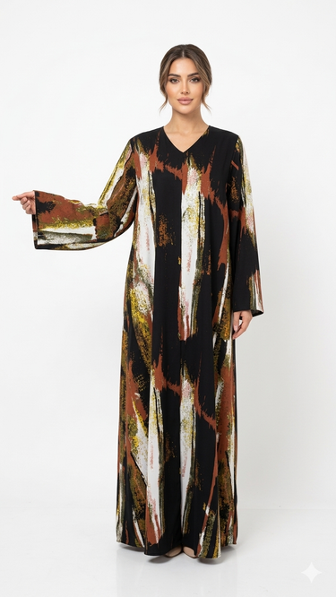 Shifon abaya double layer
