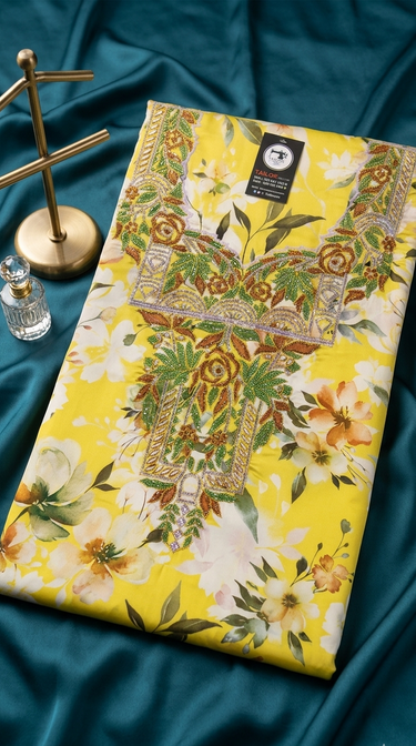 Unsthing mukawar Italian silk fabric
